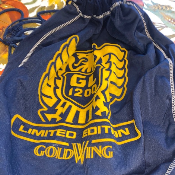 GL1200 Limited Edition Gold Wing Drawstring Helmet Bag Motorcycle Blue 14” X16” - Picture 2 of 4